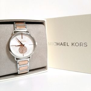 NWT MK Portia Two-Tone Watch